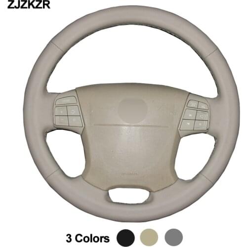 Hand Sewing Car Auto Steering-Wheel Cover For Volvo S80 2009 2008 2007 2006 XC70 2007-2010 V70 2009 Braid on the Steering wheel