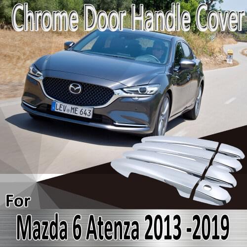 For Mazda 6 Atenza GJ GL 2013~2019 2014 2015 Styling Stickers Decoration Chrome Door Handle Cover paint Refit Car Accessories