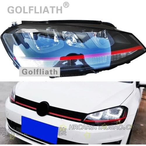 Double U style for volkswagen GOLF 7 MK7 Headlights LED Headlight DRL Daytime Running Light Bi-Xenon Lens HID SIGNAL