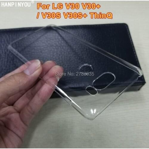 For LG V30 V30S Plus ThinQ 6.0" Glossy Snap Phone Case Crystal Invisible Hard PC Cover Clear Protect Back Shell