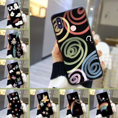 Star Flower Cute Funny Rainbow Back Cover For Xiaomi Mi A1 A2 8 SE Lite Silicone Phone Case For Xiaomi Mi 5 5C 5S 5X 6 6X Plus