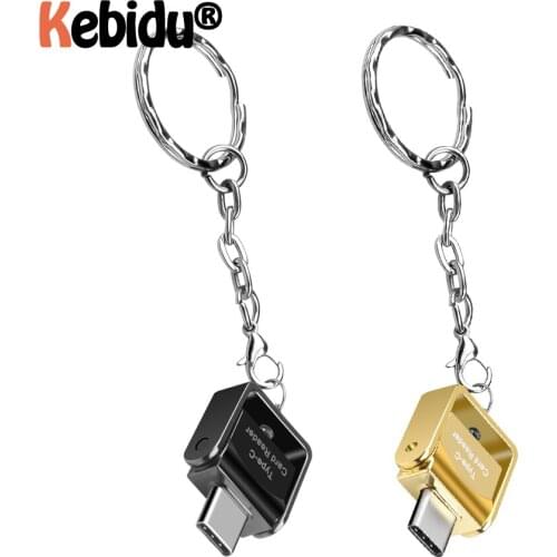 Micro SD Card Reader Type C TF Memory Card Reader With Key Chain For Macbook Pro Samsung S9 S8 Xiaomi 5 6