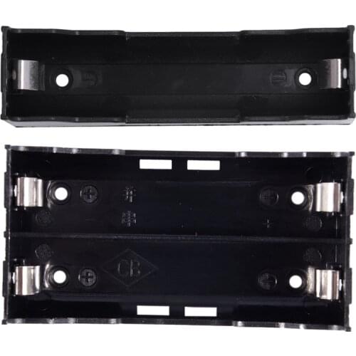 Top Deals 2PCS Black Battery Holder 4 Pins, for 2X18650 Rechargeable Li-Ion Batteries & for 1 x 18650 Rechargeable Li-Ion Batter