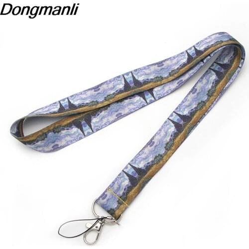 M1441 DMLSKY Van Goghs Oil Painting Lanyard Badge ID Lanyards/ Mobile Phone Rope/ Key Lanyard Neck Straps Accessories