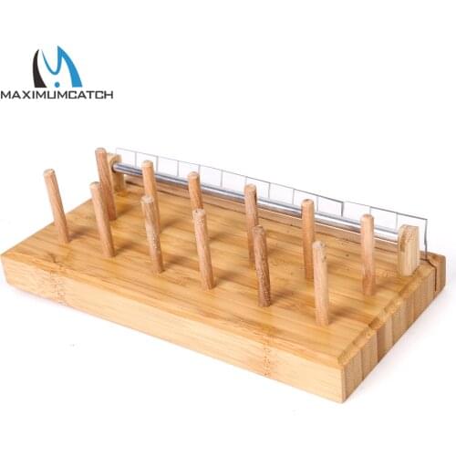 Maximumcatch Fly Tying Thread Spool Stand Nature Wood Tying Rib Runner Spool Station Hand Made Vise