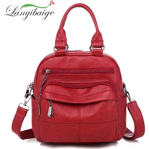 2020 Multifunction Vintage Women Backpacks High Quality Female Back Pack Ladies Shoulder Bag Ladies Leather Travel Backpack