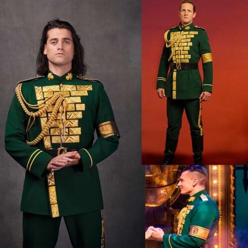 Musical WICKED Fiyero Cosplay Costume Mens Military Officer Uniform Suit Custom Made H001