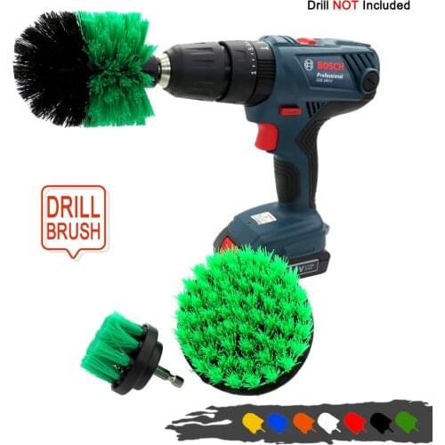 3Pcs Power Scrubber Cleaning Kit Drill Brush for Car Kitchen Bathroom Surfaces Tub, Shower, Tile and Grout All Purpose