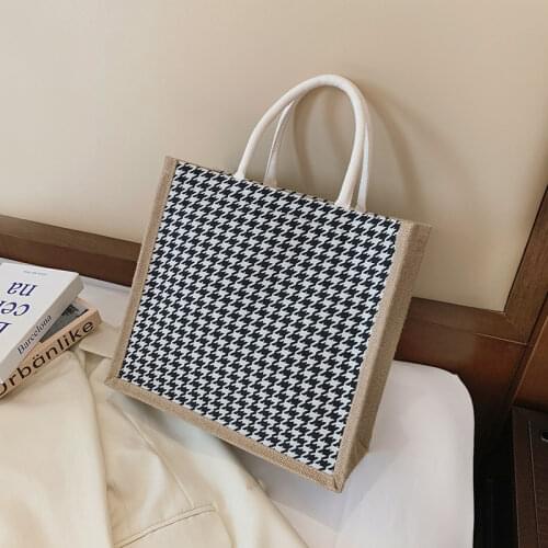 2021 New large-capacity womens casual commuter one-shoulder cotton bag