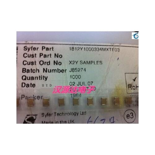 Original new 100% 1812Y1000334MXTE03 filter capacitor 1812 0.33UF 330NF 100V X2Y (Inductor)