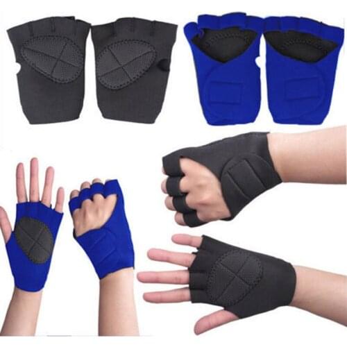 Men Womens Sport Gym Weight Lifting Gloves Body Building Fitness Dumbbell Wrist Wrap Workout Hand Support Palm Padded Protector
