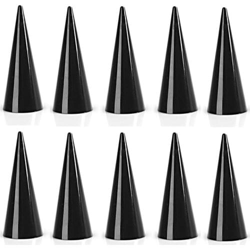 JAVRICK 10pcs Plastic Finger Cone Fingertip Ring Stand Display Showcase Holder Storage