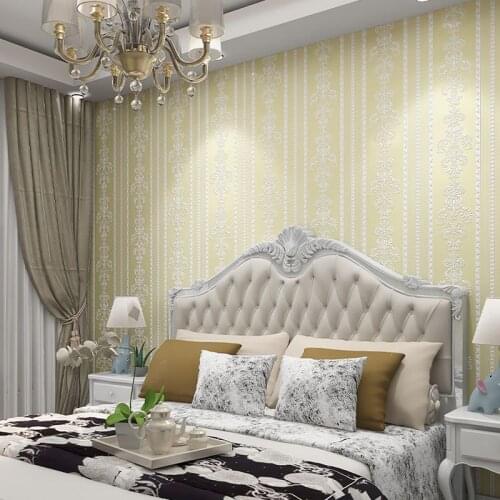 European style self-adhesive wallpaper non-woven fabric waterproof for living room bedroom dormitory background wall paper Decor