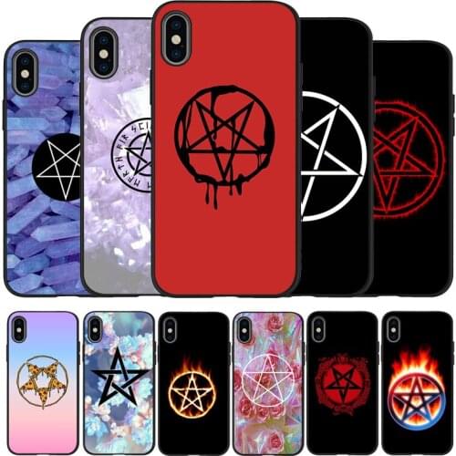 Satanic Pentagram Silicone Phone Case For iPhone 11Pro Max 11 XR XS Max X 8 7 6 6S Plus 5 5S SE 2020 Cover