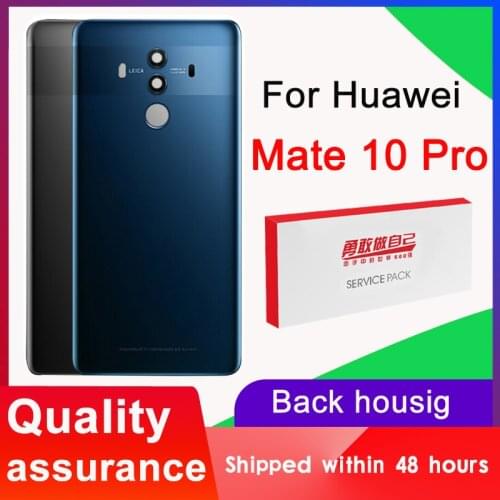 High quality Back Housing Replacement For Huawei Mate 10 Pro Back Cover Battery Glass With Camera Lens For Mate10 Pro Rear Cover