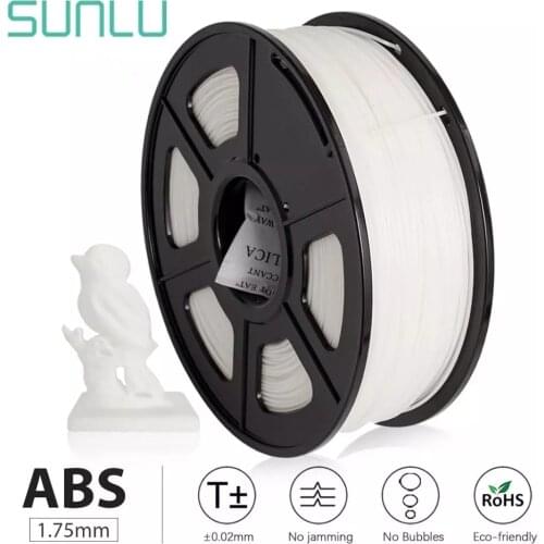 SUNLU 1KG 1.75MM ABS filament fast delivery colorful filament spool wire reprap 3D printer 1.75mm 1KG per roll
