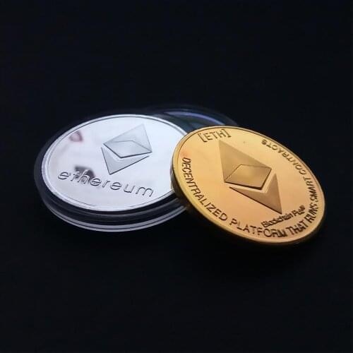 Ethereum Coin Souvenir Alloy Gold-plated Silver Plated Collectible Great Gift Ethereum Art Collection Physical Commemorative Coi