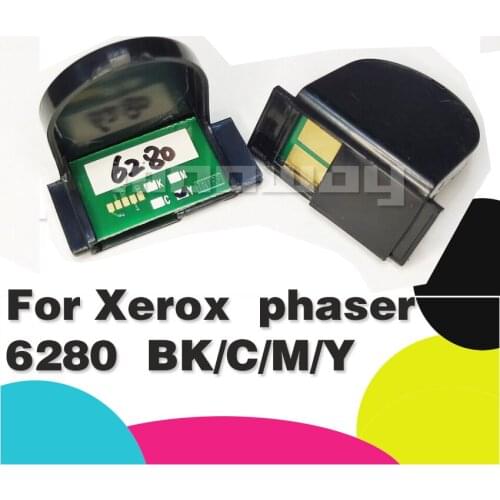 4PCS Free shipping compatible toner chip for Xerox phaser 6280 toner cartridge chip