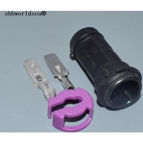 Worldgolden 2 pin 6.3 series for VW round fog lights plugs auto male wiring wire connector 813 972 926 813972926