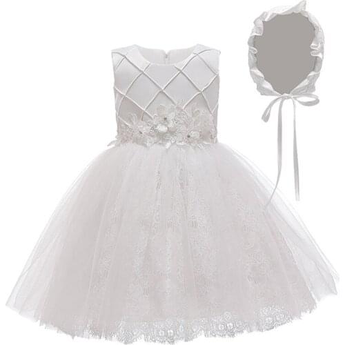 2020 New Sleeveless Princess Skirt Formal Evening Wedding Gown Tutu Flower Girls Children Clothing Kids Party For Girl Clothes