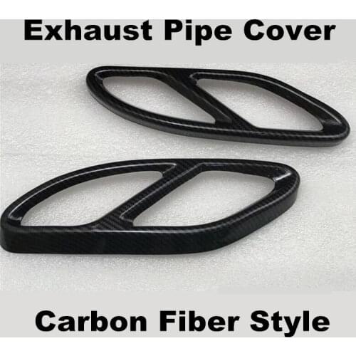 Rear Dual Exhaust Pipe Stick Cover For Mercedes Benz A B C E Class W176 W246 W205 W212 A Pair Car Stainless Steel Car Accessory