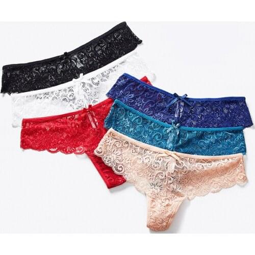 Panties for women female casual underwear lace sexy lingerie ladies G-string gril underpants thongs transparent hollow panty