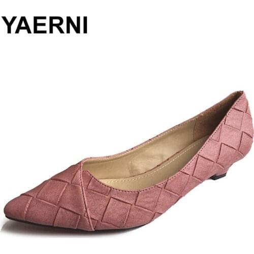 YAERNI New Sexy Pointedtoe High Heels Women Heeled Shoes Fashion Womens Pumps Office Ladies BrandShoes Low Heels Pink BlackE808
