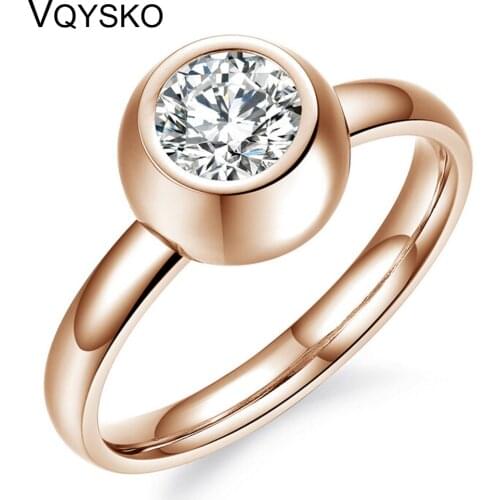 New Arrival Europe and USA Removable Crystal Ring Wholesale Titanium Steel Engagement Jewelry Rings for Women Costume Accessory