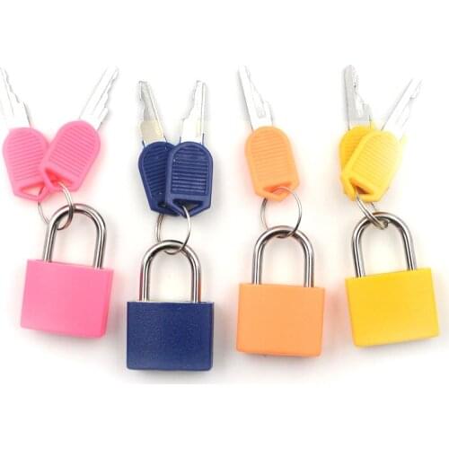 1Set Small Mini Strong Steel Padlock Travel Suitcase Diary Lock With 2 Keys dropshipping
