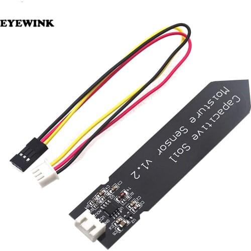 10PCS Capacitive soil moisture sensor Corrosion Resistant wide voltage wire Analog Capacitive Soil Moisture Sensor V1.2