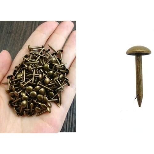 100pcs Small Jewelry boxes/sofa/drum nails/decorative nails Bronze thumbtack/Upholstery Nails/Pneumatic pins gun air nail