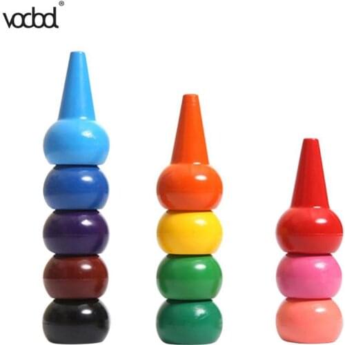 12pcs Non-toxic Kid Painting Crayon Children Safety Color Crayon Baby 3D Finger Art Supplies Kindergarten School Stationery new