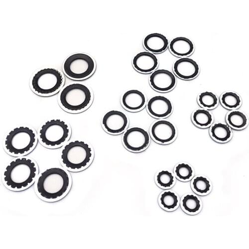 28 Pcs Alloy Metal Mixed Size Car SUV Air Conditioning Compressor Gaskets