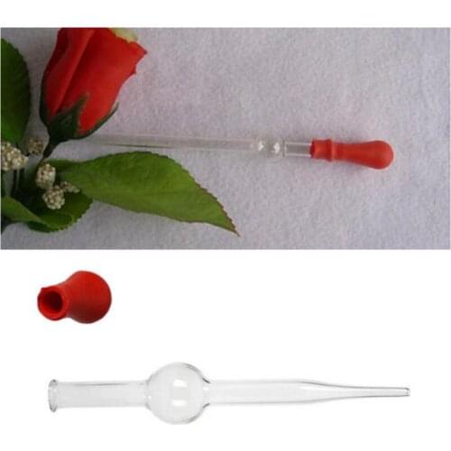 5pcs New Rubber Head Glass Transfer Pipettes / Dropper, Lab Glassware