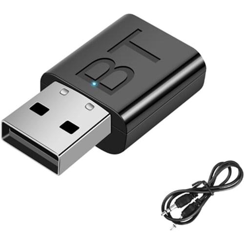 Bluetooth 5.0 Adapter 2in1 Transmitter Receiver Mini Wireless USB Dongle Adapter 3.5mm Music AUX Audio Amplifier Acceptor