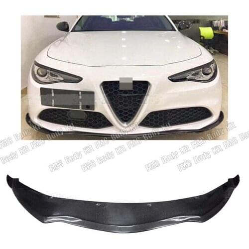 Real Carbon fiber Front Lip Bumper for Alfa Romeo 2017-up car accessies