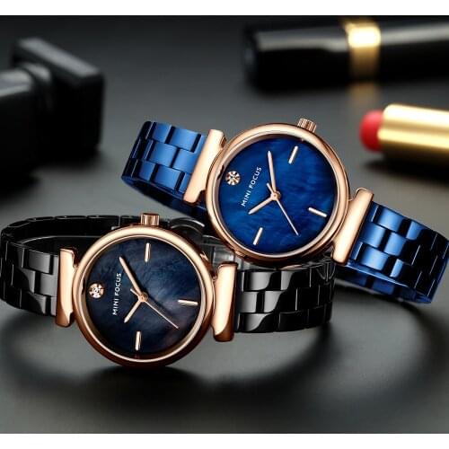 MINI FOCUS Women Watches Fashion Casual Quartz Ladies Wrist Watch Simple Waterproof Stainless Steel Strap Dress Relogio Feminino