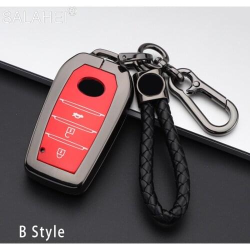 Zinc Alloy + TPU Car Key Case Cover For Toyota key cover for Chr Rav4 Auris Avensis Prius Aygo Camry Corolla Land Cruiser 200