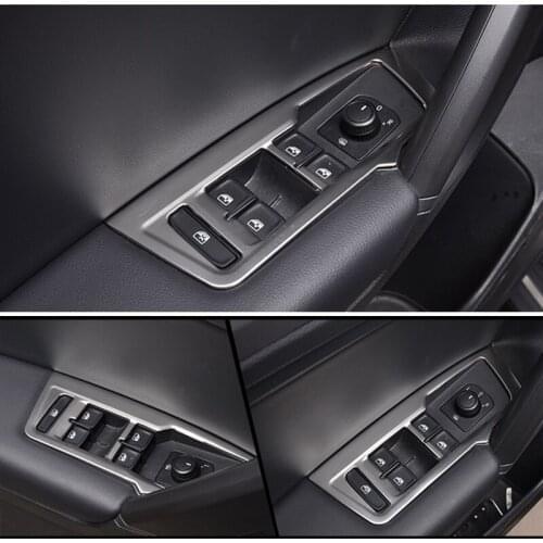 For VW Tiguan L 2017-2020 Car Window Lift Switch Panel Trim Cover Frame Interior Accessories Auto Stickers