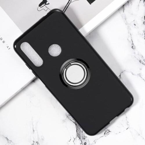 For Lenovo Z6 Lite Back Ring Holder Bracket Phone Case Cover Phone TPU Soft Silicone Cases for Lenovo Z6 Youth 6.3"
