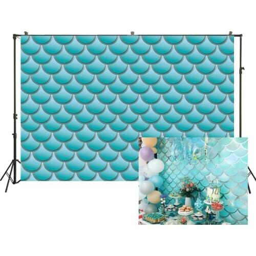 HUAYI Photography Backdrop Birthday Baby Shower Decor Banner Photo Background Child Mermaid Underwater Photo Backdrop W-2255