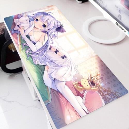 Mouse Pads Computer Deskmat Mat Rgb Mousepad Hot For Gamer Keyboard With Backlight Extended Anime Pc Kawaii Cute Azur Lane Pads