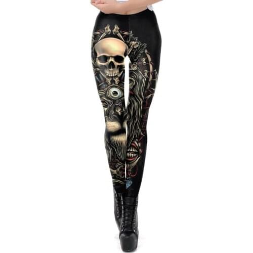 2020 Skull New Design Punk Women Legging Gothic Style Lion Retro Vintage Steampunk Leggins Stretch leggings Women