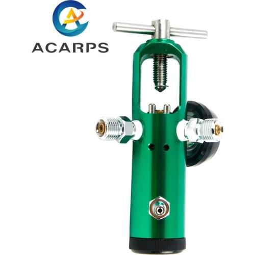 Lightweight aluminum body and anodized in any color with 2 check valves CGA870 Pin-index Yoke oxygen regulator