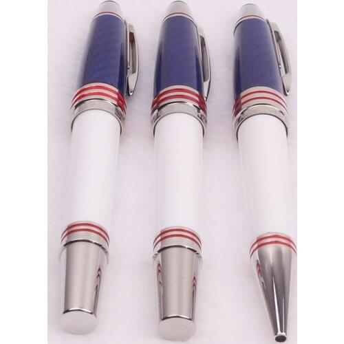 Limited MB JFK Ballpoint Pen Carbon Fiber Medium Nib Roller Ball Fountain Pens Business Office Stationery