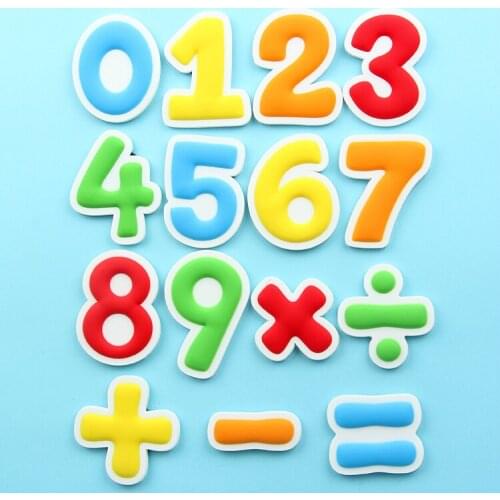 1set Numbers Symbols Fridge Magnet Cute Cartoon Numbers Childrens Early Education Education Magneticsoft Magnetic Magnet
