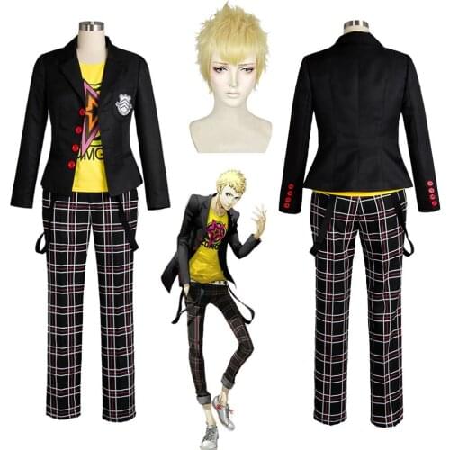 Megami Tensei - Persona 5 Sakamoto Costume Original Uniform Cosplay Halloween Party High Quality Full Set