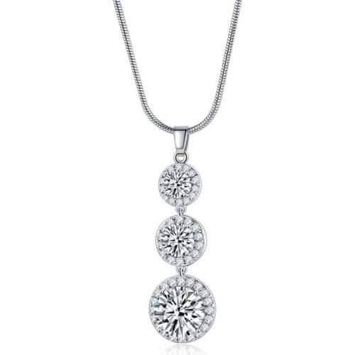 ZSLBS Fashion Pendant Necklace Women Clavicle Snake Chain Choker Crystal Cubic Zircon Necklaces Simple Jewelry Collier Femme