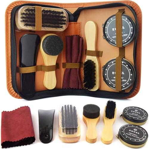 Shoe Care Kit for Shoes Polish Travel Size Shoe Cleaning Tools Leather Shoe Shine Kit DIN889