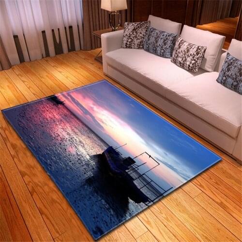 New home decoration carpet flannel antiskid bedroom bedside carpet dining area carpet 3D landscape living room carpet